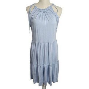 Pieces mini light blue dress ties at shoulders sz M